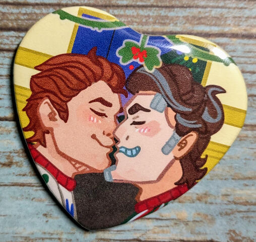 Rhys &amp; Jack &quot;Kissmas&quot; button